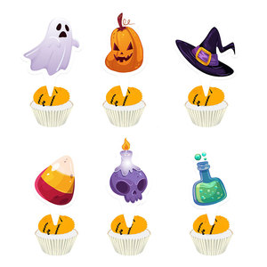 Juego de globos de fiesta de Halloween fantasma telaraña murciélago gato de bruja calabaza globos de látex para niños Decoración de cumpleaños - Product Image 6