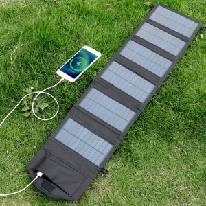 Panneau <span class=keywords><strong>solaire</strong></span> pliable d'extérieur à charge rapide pour téléphone <span class=keywords><strong>portable</strong></span>, panneau photovoltaïque monocristallin 5V 9V 30W avec carte de charge intelligente - Product Image 1