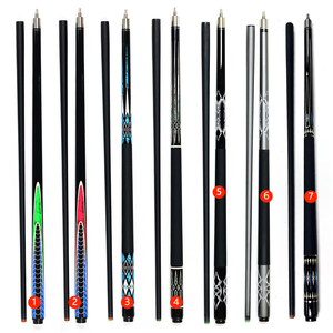 Superior các loại màu sắc sợi Carbon 1/2 nối 57inch 12.5mm tip bi-a hồ bơi Cue - Product Image 1