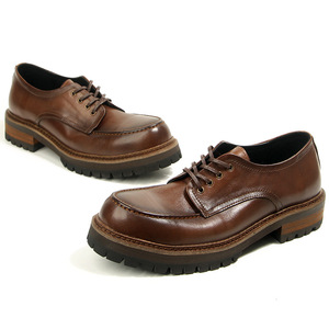 Chaussures rétro en cuir de cheval à bout rond, marron, talon bas, antidérapantes, style décontracté pour le travail, chaussures de marche pour hommes, taille 38-44 - Product Image 3