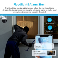 Kamera CCTV IP Nirkabel Sensor CMOS, Kamera Pengawas Luar Ruangan Tahan Air, Mini PTZ Keamanan Rumah dengan WiFi