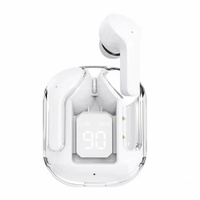 Audífonos Inalámbricos Air31 TWS Baratos, Transparentes, con Sonido Estéreo Real, Resistentes al Agua IPX-4, 3-5 Horas de Duración de la Batería, Caja de Regalo