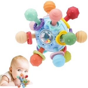 Jouets de dentition sensoriels sans BPA jouets de dentition pour bébé <span class=keywords><strong>Montessori</strong></span> jouets de <span class=keywords><strong>boule</strong></span> de dentition sensorielle <span class=keywords><strong>hochet</strong></span> de dentition jouets à mâcher - Product Image 1