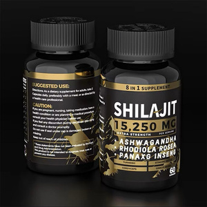 Complément alimentaire en capsules de Shilajit naturel à haute puissance, enrichi en Ashwagandha et en acide fulvique 8 en <span class=keywords><strong>1</strong></span>, pour adultes, 120 jours de consommation - Product Image 2