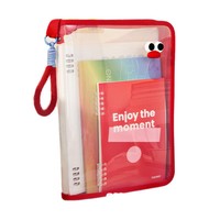 Pochette de rangement A4 transparente en PP pour documents, grande capacité, pour manuels scolaires, avec fermeture éclair, portable, épaissie et étanche