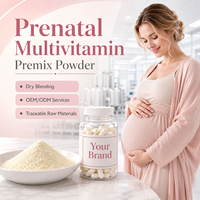 Prémélange de poudre multivitaminée prénatale personnalisée OEM avec vitamine D3 et D-Biotine pour produits de nutrition prénatale