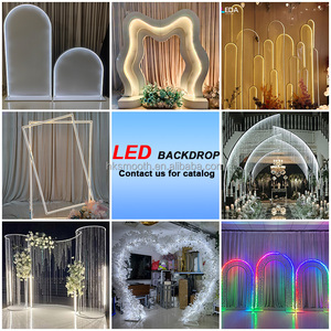 SMOOTH Multi-color LED Metal Stage <b>Backdrop</b> for Wedding Party Banquet Decoration - Product Image 5