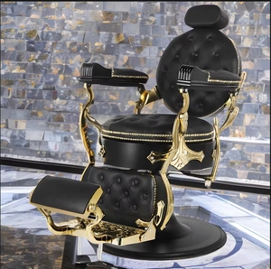 Cadeira de barbeiro profissional ajustável com preço barato, cadeira preta para homens e barbeiro - Product Image 3
