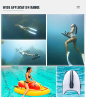 Scooter sous-marin portable haute vitesse avec batterie amovible pour la plongée en apnée et l'exploration océanique pour adultes