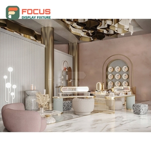 Solución Llave en Mano para Mostrador de Exhibición de Madera Sólida para Tiendas, Diseño Interior para Tiendas de Maquillaje, Directo de Fábrica - Product Image 1