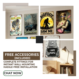 Poster in Metallo Vintage Personalizzato 2026 <span class=keywords><strong>con</strong></span> Design Bigfoot Cat, Stampa UV per Pub, Club, Ristorante, Camera da Letto, Insegna Vintage - Product Image 3