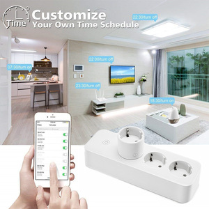 Multiprise intelligente Wi-Fi 3AC EU 16A avec minuterie, contrôle vocal par application, <span class=keywords><strong>prise</strong></span> <span class=keywords><strong>d</strong></span>'extension électrique allemande, compatible Alexa et Google Home - Product Image 4
