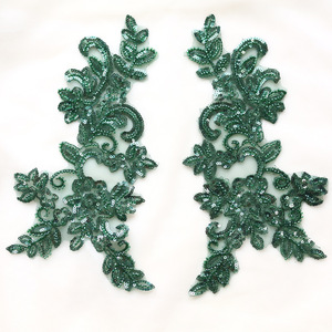 <span class=keywords><strong>Applique</strong></span> in Pizzo Ricamato con Paillettes e Perline Multicolore, Venduto in Coppia, Direttamente dalla Fabbrica - Product Image 2