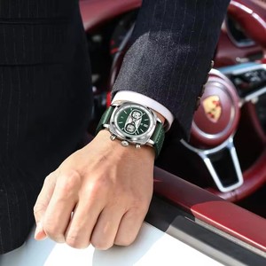 Montre homme POEDAGAR Original Fashion, chronographe lumineux, étanche, avec date, luxe, cuir, quartz, Reloj. - Product Image 2