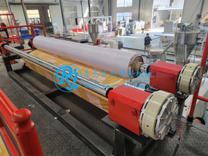 Machine d'extrusion de plastique pour la production de revêtements de <span class=keywords><strong>sol</strong></span> en PVC, sans bulles ni mousse, pour lignes de production de cuir - Product Image 4