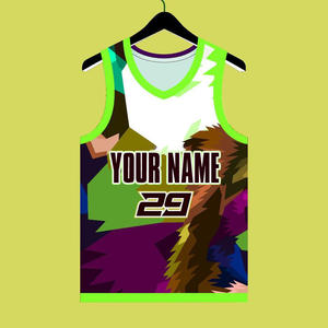 Print on Demand Basketball Style Singlets para homens Fitness Tank Tops Custom Sport Sleeveless Polyester Training Vest Atacado - Product Image 4