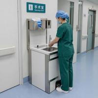 Évier portable en acier inoxydable avec réservoir d'eau chaude, robinet chauffant, roulettes à 2 roues, lavabo extérieur autoportant facile à nettoyer