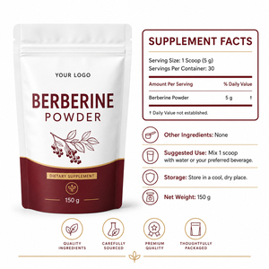 Extracto de Berberina 100% Puro en Polvo de Fitosomas 500mg 150g, Suplemento Halal Certificado para Apoyo Inmunológico en Adultos, ¡Oferta! - Product Image 6