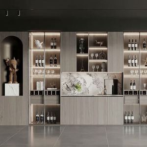 Multifunctional Modern Solid <b>Wood</b> Wine <b>Display</b> <b>Cabinet</b> for Home Bedroom Living Room Hotel Bar Warehouse Apartment Furniture - Product Image 2