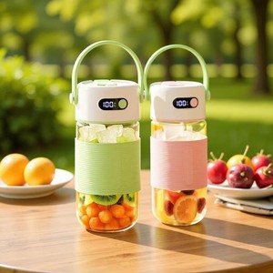 <span class=keywords><strong>Licuadora</strong></span> Portátil <span class=keywords><strong>de</strong></span> <span class=keywords><strong>Vidrio</strong></span> Transparente Recargable por USB, <span class=keywords><strong>con</strong></span> 26 Cuchillas <span class=keywords><strong>de</strong></span> Acero Inoxidable, Libre <span class=keywords><strong>de</strong></span> BPA, a Prueba <span class=keywords><strong>de</strong></span> Fugas, <span class=keywords><strong>Vaso</strong></span> Mezclador <span class=keywords><strong>de</strong></span> Frutas Manual - Product Image 1