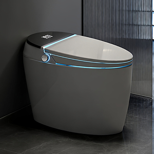 WC intelligent monobloc en céramique avec bidet intégré, chasse d'eau automatique, siège chauffant, pour salle de bain domestique - Product Image 1