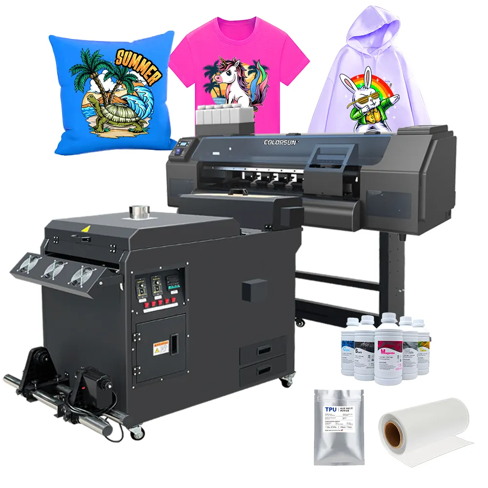 रंग 60 सेमी dtf प्रिंटर टी-शर्ट प्रिंटिंग मशीन 24in (60 सेमी) dtf प्रिंटर 2 ई के लिए