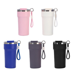 304 Stainless Steel Coffee <b>Cup</b>, Simple yet Stylish Insulated Water <b>Cup</b>, Large Capacity Outdoor Double Drinking <b>Straw</b> <b>Cup</b> - Product Image 1