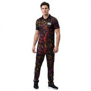 Cricket uniform set high quality sublimated <b>short</b> sleeve polo <b>short</b> with matching <b>trouser</b> pant in youth and adult size team wear - Product Image 1
