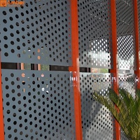 Panneau en métal perforé décoratif en acier inoxydable et aluminium sur mesure pour façades / revêtement mural extérieur