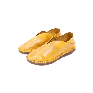Genuine Leather Slip-On Retro Dirty Casual Walking <b>Shoes</b> <b>Soft</b> Anti-Slip Breathable Lightweight Comfort Hard-Wearing Spring - Product Image 1