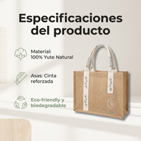 Bolsa de Yute con Asas de Algodón, Diseño Premium Personalizable OEM para Tiendas Minoristas y Regalos Empresariales