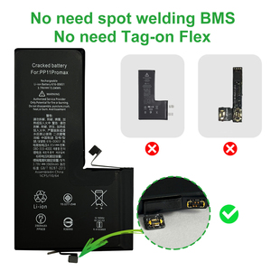 <span class=keywords><strong>Batterie</strong></span> de téléphone neuve PPNEB pour <span class=keywords><strong>iPhone</strong></span> 11 Pro Max, <span class=keywords><strong>batterie</strong></span> Li-ion, état de santé 100 %, résout le problème des messages d'avertissement et réduit la réduction de fréquence du téléphone, certifiée CE - Product Image 2