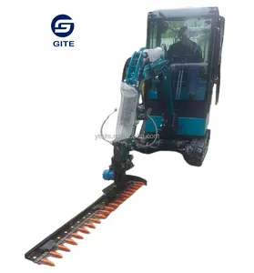 Mini excavator with flail mower hydraulic flail mower flail attachment wooden hedge trimmer cutter