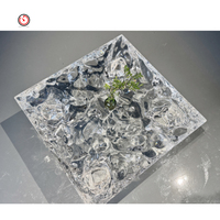 TT personnalisé haut de gamme italien minimaliste moderne transparent platine cristal table basse carrée