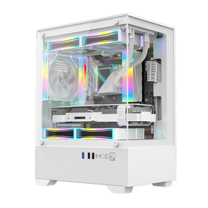 Factory Low Price Wholesale MATX Mid Tower Tempered Glass Computer <strong>case</strong> RGB <strong>Gaming</strong> <strong>PC</strong> <strong>case</strong> Compatible with 240mm Liquid Cooler - Product Image 1