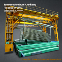 Ligne de production d'anodisation automatique de profilés en aluminium, usine de traitement de surface en aluminium clé en main