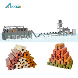 Línea automática de producción de golosinas para mascotas y masticables para perros con sistema de procesamiento extrusor - Product Image 2