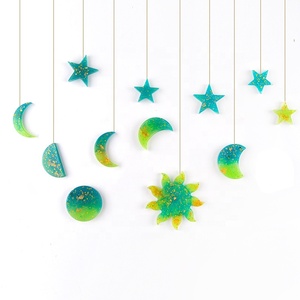 Molde de resina en forma de luna y estrella DM025, de silicona, bricolaje, pegamento UV de cristal, llavero de <span class=keywords><strong>Eclipse</strong></span> Lunar, adorno para joyería, molde de corazón - Product Image 4