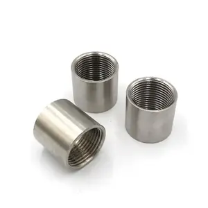 Round Threaded Studding Connector coupling SS304 Stainless Steel All thread Tube Sleeve