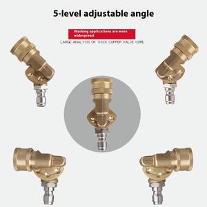 Lavadora a presión eléctrica Acoplador adaptador <span class=keywords><strong>de</strong></span> pivote <span class=keywords><strong>de</strong></span> conexión rápida <span class=keywords><strong>de</strong></span> 1/4 pulgadas Ajuste <span class=keywords><strong>de</strong></span> 7 ángulos <span class=keywords><strong>de</strong></span> rotación <span class=keywords><strong>de</strong></span> 180 grados - Product Image 5