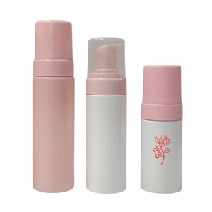 <b>Empty</b> <b>Plastic</b> Foaming Pump <b>Bottle</b> 50ml 100ml 150ml 200ml Clear White Black Pink PET Facial Cleanser Mousse Foam Pump <b>Bottle</b> - Product Image 6