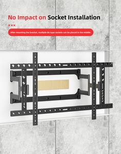 Swelix DY1020 <span class=keywords><strong>Distancia</strong></span> de servicio pesado <span class=keywords><strong>a</strong></span> pared 22-370mm Alta calidad 55 "-120" Soporte de TV Delgado seguro Montaje en pared - Product Image 3