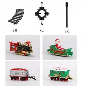 Ensemble de jouets de <span class=keywords><strong>train</strong></span> de Noël autour de l'arbre Ensemble de <span class=keywords><strong>train</strong></span> ferroviaire électrique avec moteur de <span class=keywords><strong>locomotive</strong></span> Voitures et pistes, ensemble de jeu à piles - Product Image 2