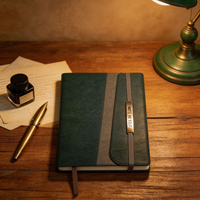 Carnet en cuir personnalisé, couverture de journal en cuir PU, agenda vintage pour gravure