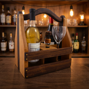 Support de rangement portable en bois marron vintage moderne NAGF760 BS INTERNATIONAL, à un seul niveau, non pliable, personnalisable, vente en gros - Product Image 1
