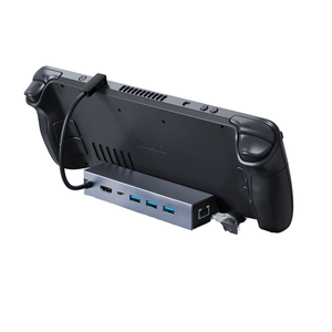Estación de acoplamiento concentrador <span class=keywords><strong>USB</strong></span> tipo <span class=keywords><strong>C</strong></span> multifunción 4K 60Hz HD <span class=keywords><strong>USB</strong></span> 3,0 100W PD 1000Mbps Gigabit Ethernet 6in1 para Steam Deck-Stock - Product Image 1