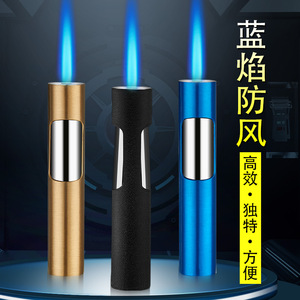 ไฟแช็คทรงกระบอกกันลม สีฟ้า ดำด้าน ทองขัดเงา สำหรับเดินทาง ขายตรงจากโรงงาน - Product Image 2