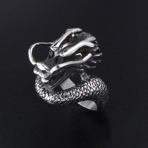 Dragon <b>Ring</b> <b>Men</b> Stainless Steel Animal Shape Retro Jewelry Gift SA392 - Product Image 2