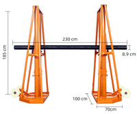 Support de tambour de câble électrique hydraulique, levage automatique réglable