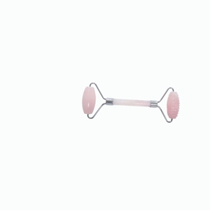 Rose Quartz Dual-Head Face Roller Set – Smooth Ball + Acupressure Spike <b>Wheel</b> with Gua Sha <b>Board</b> for Cooling & Firming Skin - Product Image 3